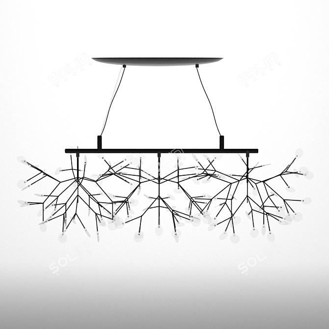 Sleek Crystal Pendant Lamp 3D model image 3