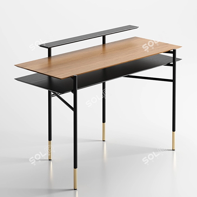 Rustic Chic: Ligne Roset CLYDE Table 3D model image 1