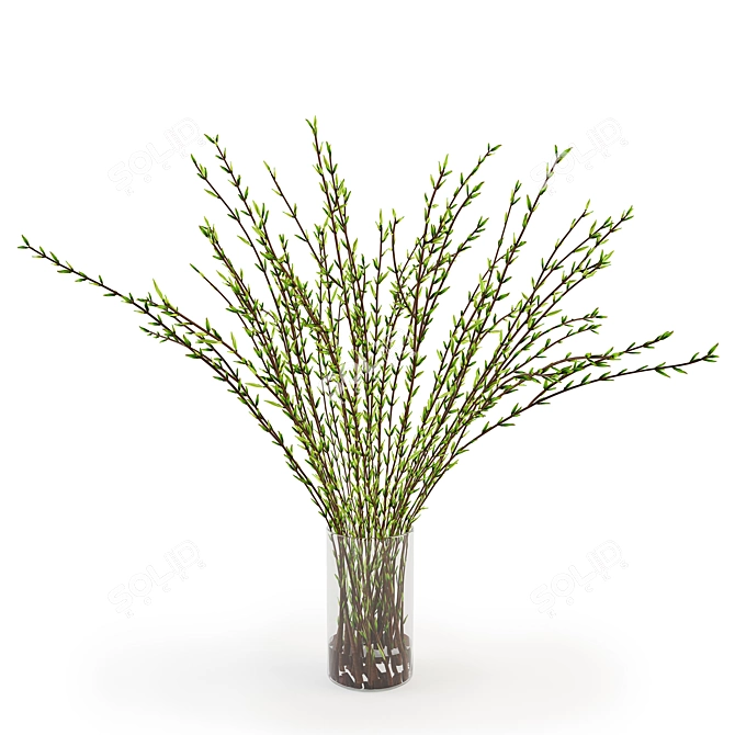 Natural Branches in Vase 3D model image 3