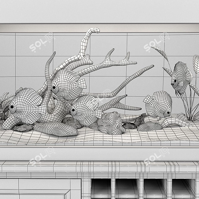Title: Rustic Aquarium Bar 3D model image 4