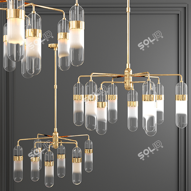 Elegant Norman Chandelier Collection 3D model image 2