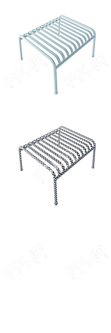 Palissade Lounge Chair Low with Ottoman 3D model image 5