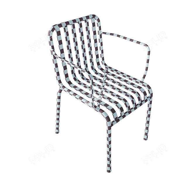 Sleek and Sturdy HAY Palissade Arm Chair 3D model image 3