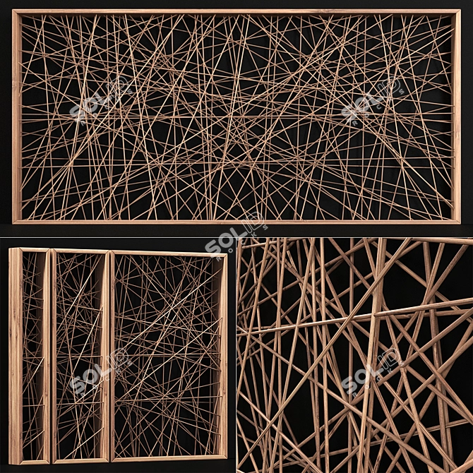 Polygon Branch Partition Frame 3D model image 1