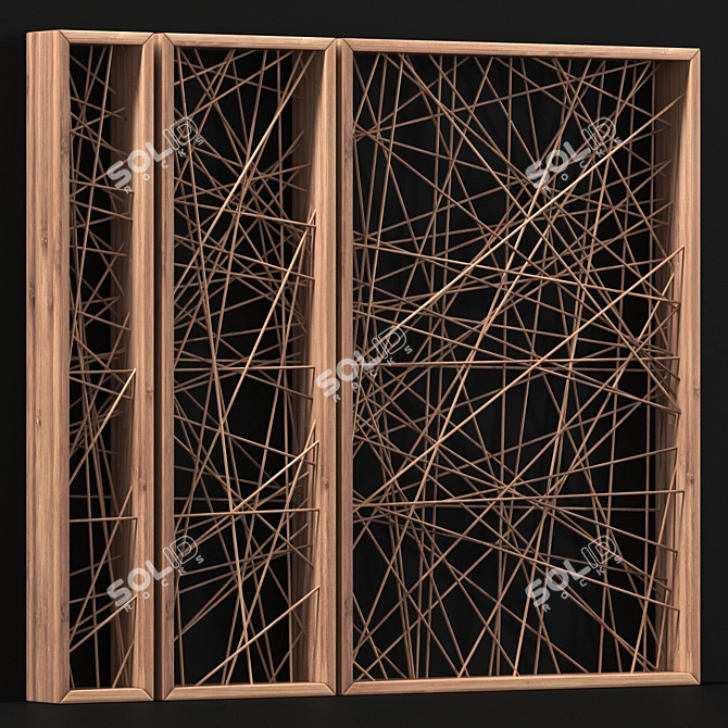 Polygon Branch Partition Frame 3D model image 2