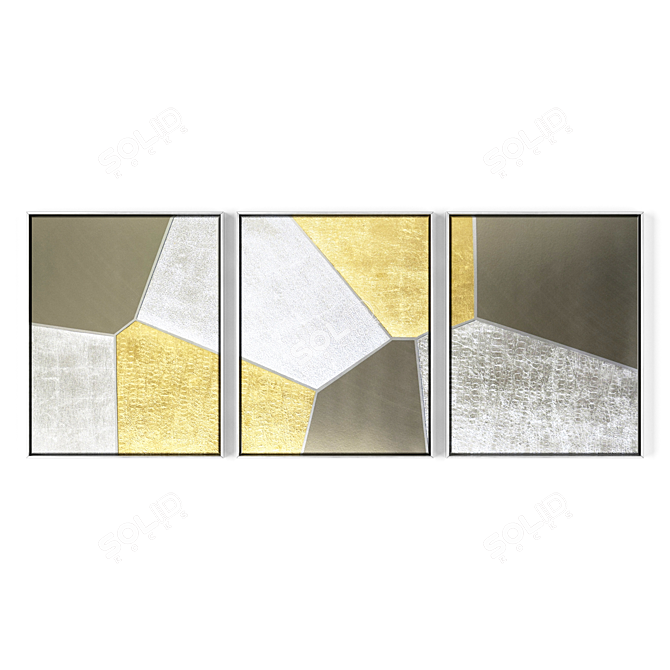 3-Piece Painting Frames Collection 3D model image 1