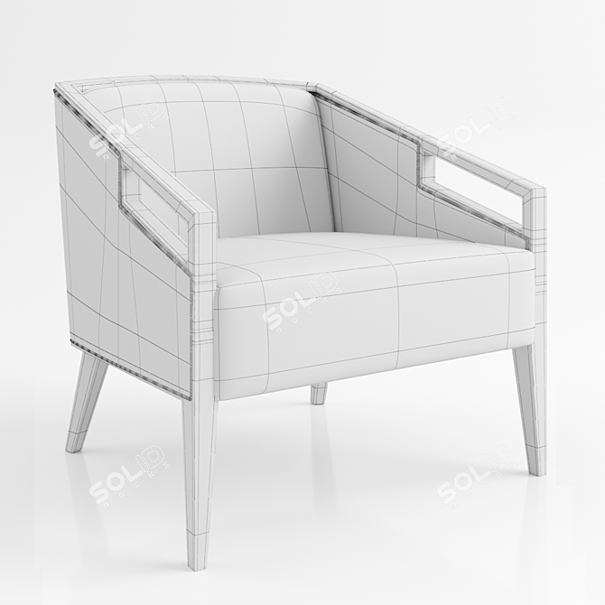 Elegant ELPIS PL Accent Chair 3D model image 3