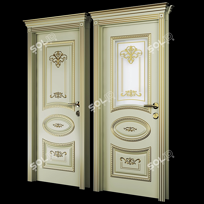 Elegant Aria_R Doors 3D model image 2