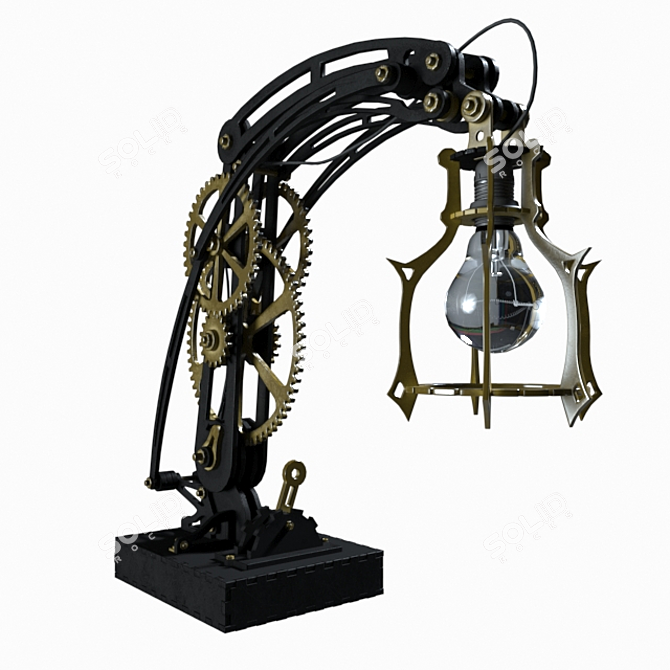 Rare Steampunk Decor Lamp 3D model image 6
