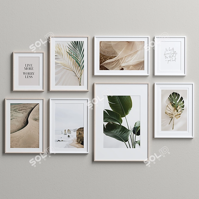 Unique Title: Stylish Interio Frames Set-6 3D model image 1