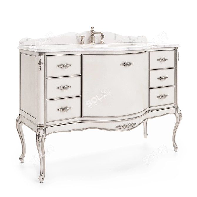 Sophie Bathroom Cabinet: Handcrafted Elegance 3D model image 3