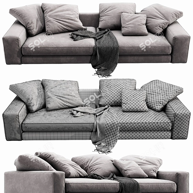 Verzelloni Holden: Modern Designer Sofa 3D model image 3