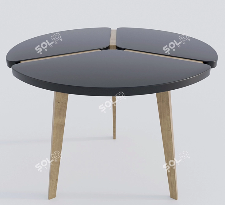 M-City Peony D90 Dining Table 3D model image 3