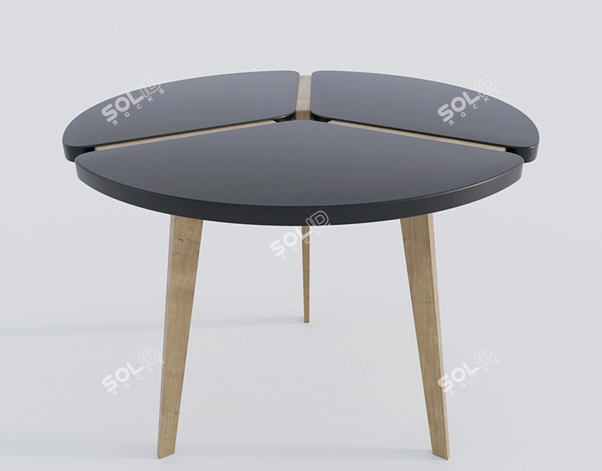 M-City Peony D90 Dining Table 3D model image 4