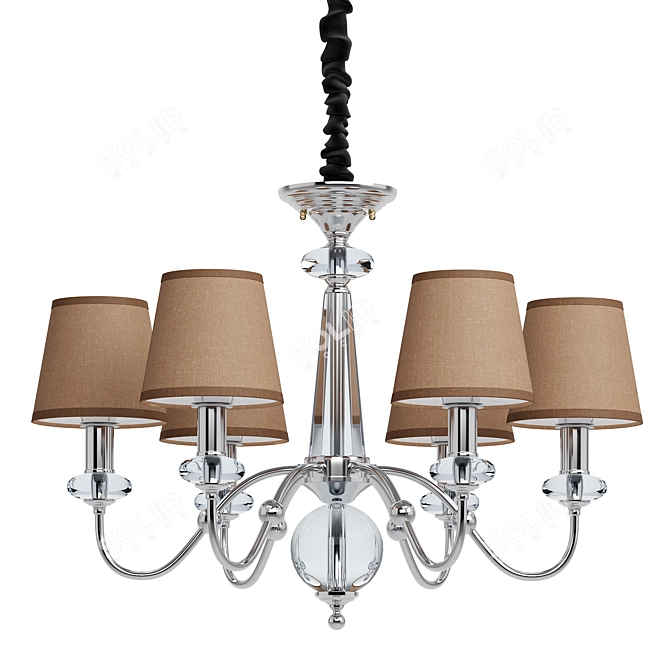 Elegant 6-Light Chandelier: MW Light Sofiya 3D model image 1