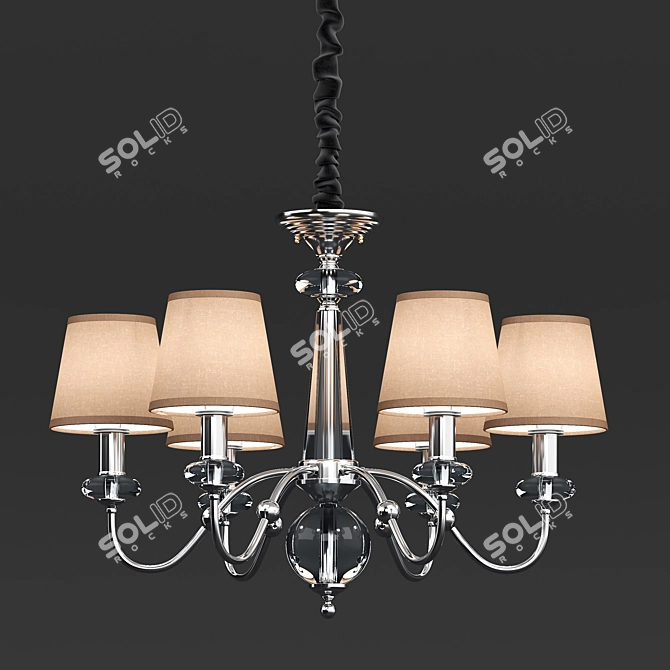 Elegant 6-Light Chandelier: MW Light Sofiya 3D model image 4