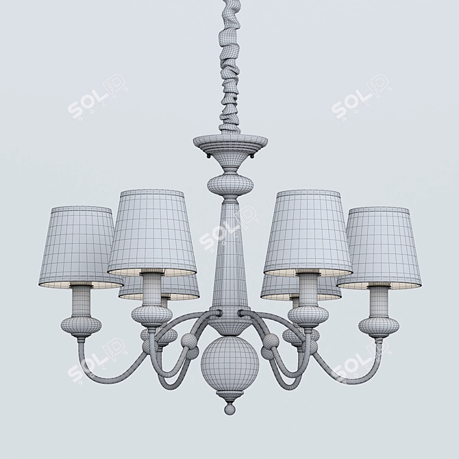 Elegant 6-Light Chandelier: MW Light Sofiya 3D model image 5