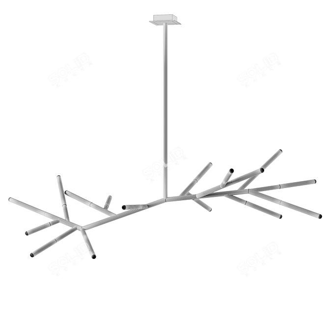 Pouenat Spring Chandelier: Elegant Illumination for Any Space 3D model image 2