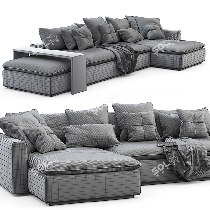 Indera Sofa Weeknd: Modern Comfort for Your Home 3D model image 3