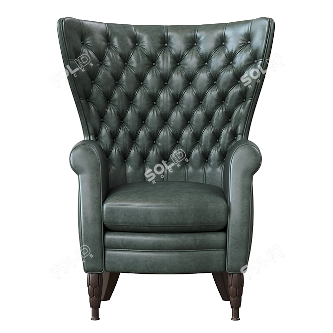 Elegant Bergere Armchair by Annibale Colombo 3D model image 3