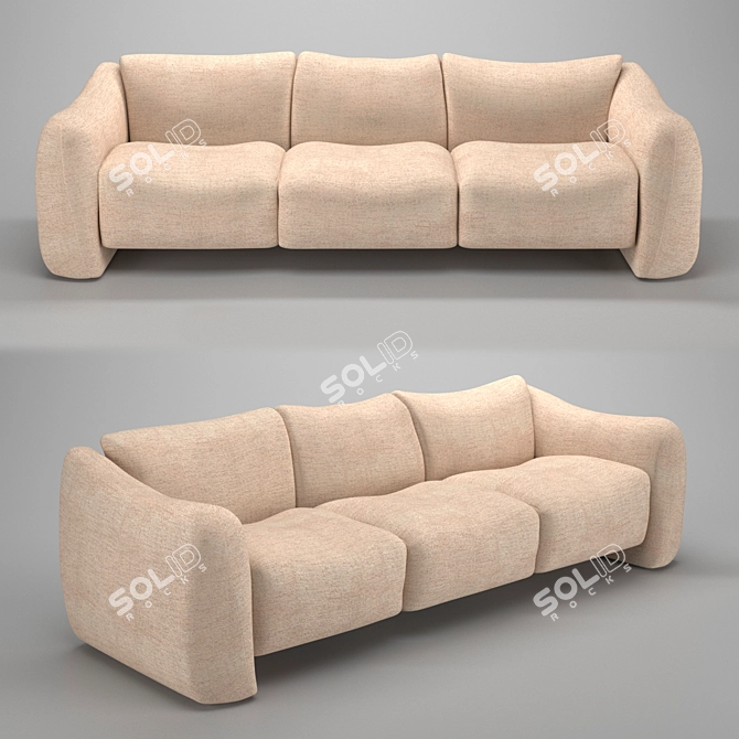 Modern Verge Sofa: Kelly Wearler's Inspired Design 3D model image 1
