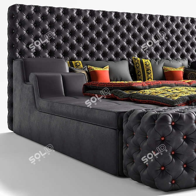 Versace Chester Bed - Luxury Elegance in Fine Detail 3D model image 4