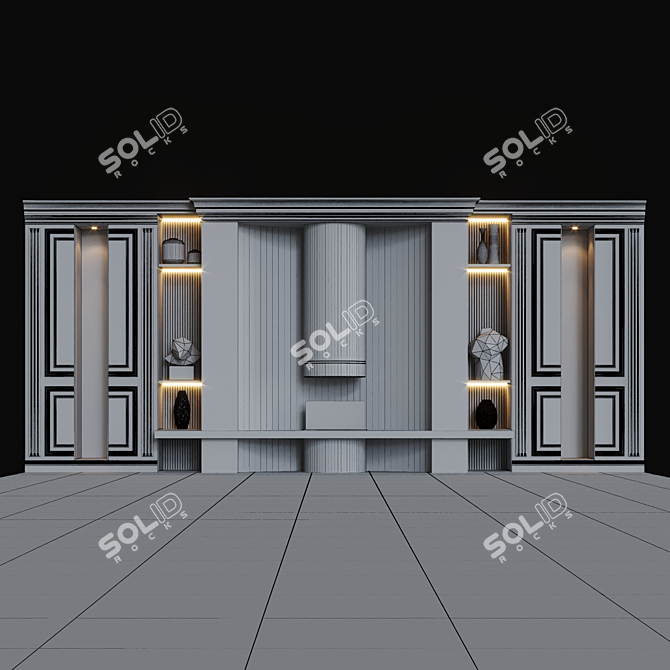 Fireplace_2: Stylish and Functional Warmth 3D model image 5