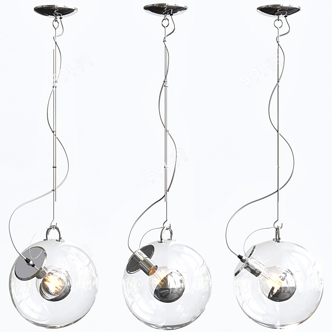 Sleek Miconos Pendant Light - 1 Lamp 3D model image 3