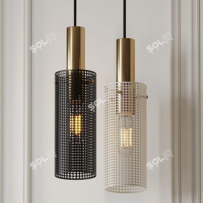 Modern Elegance: Rubn Vouge Pendant 3D model image 1
