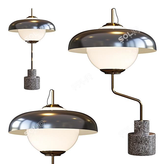 Elegant Mikado Table Lamp 3D model image 1