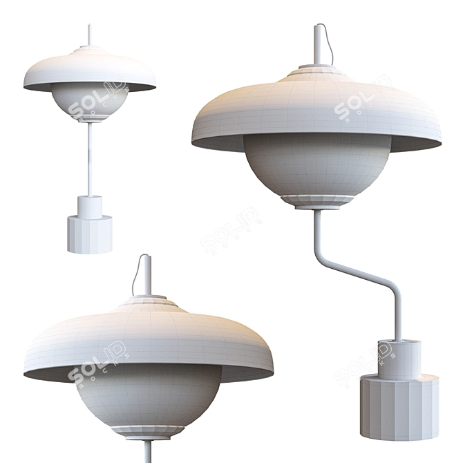 Elegant Mikado Table Lamp 3D model image 2