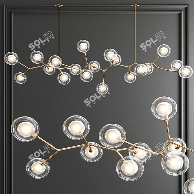 Ethereal Bubble Branch Chandelier 3D model image 2