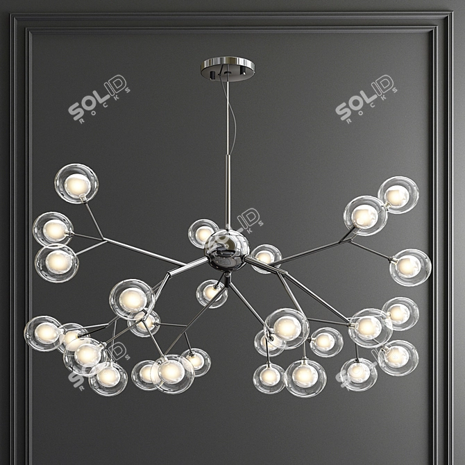 Ethereal Bubble Branch Chandelier 3D model image 4