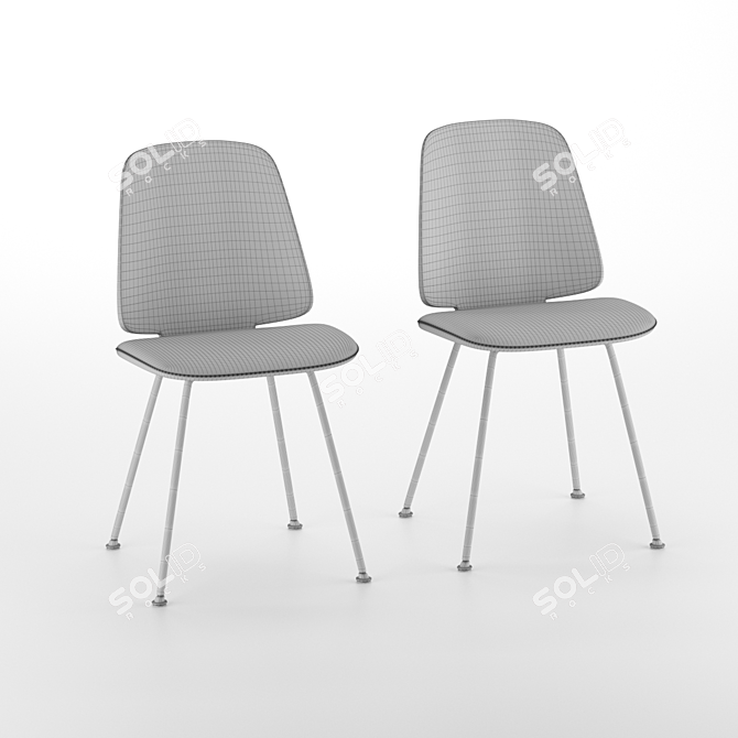 Modern Zanotta June Chairs 3D model image 3