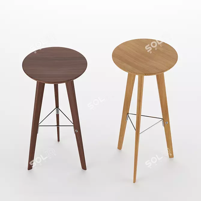 Modern Minimalist Zanotta Ido Chairs 3D model image 1