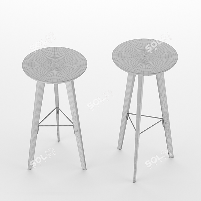 Modern Minimalist Zanotta Ido Chairs 3D model image 3