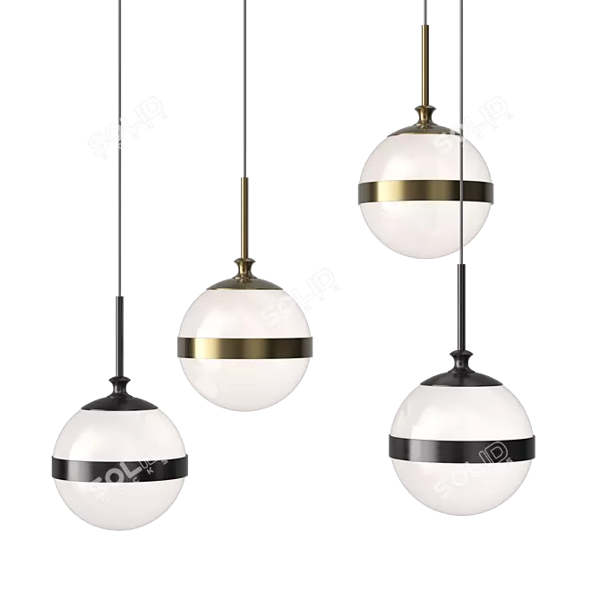 Gira One Glass Pendant Lamp 3D model image 1