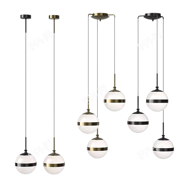 Gira One Glass Pendant Lamp 3D model image 2