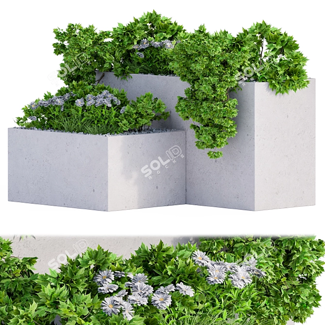 Strawberry Plant Box: Fresh Outdoor Delights 3D model image 2