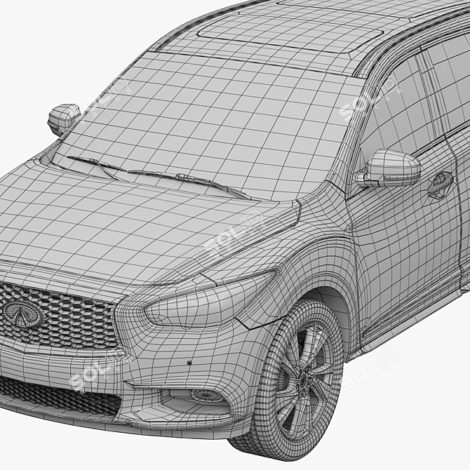 Powerful and Versatile Infiniti QX60 3D model image 5