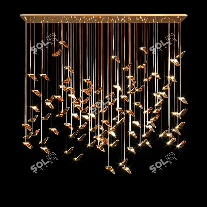 Graceful Butterfly Chandelier 3D model image 3