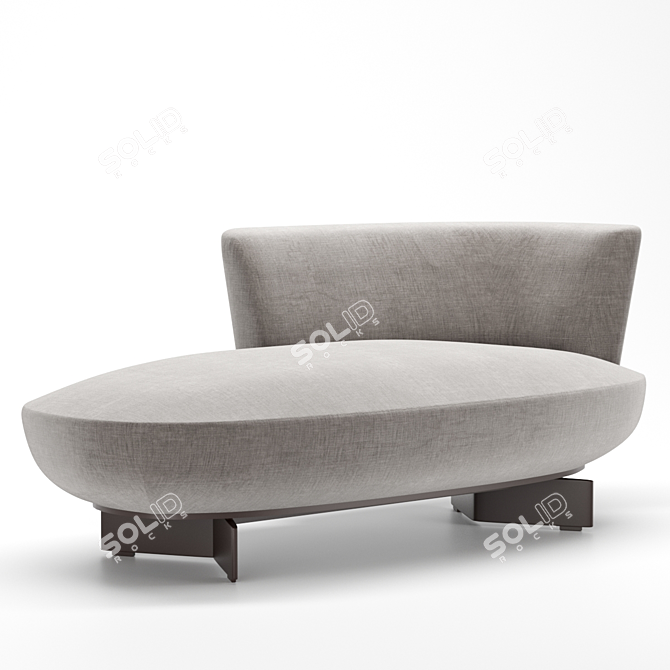 Giorgetti Galet: Stylish Small Sofa 3D model image 1