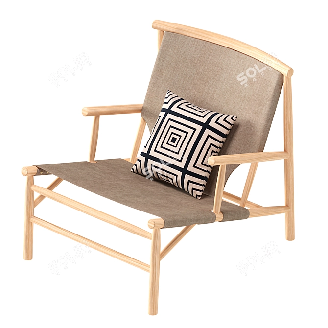 Norr11 Samurai Armchair: Timeless Elegance for Your Space 3D model image 2