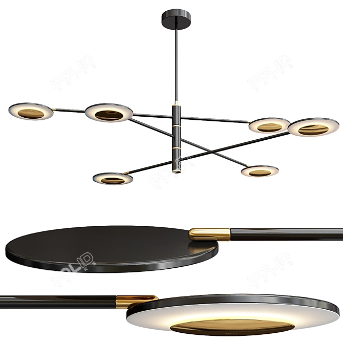 Glowing Lantern Lights 3D model image 1