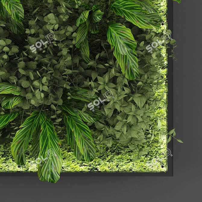 Modular Green Wall System 075 3D model image 2