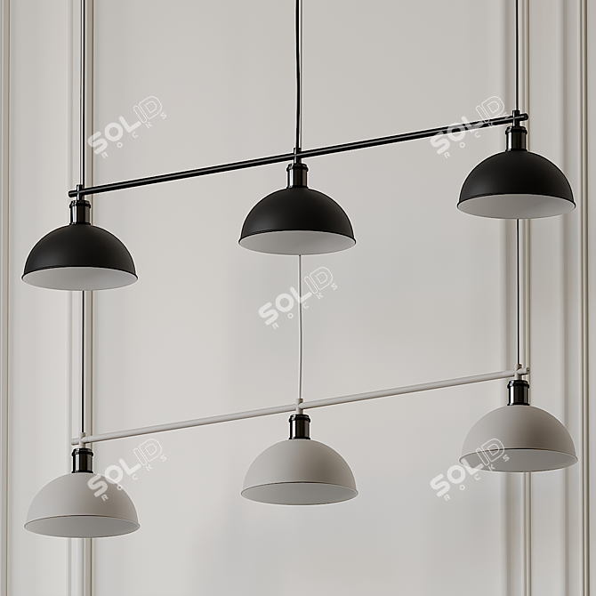 Hubert Frame Pendant Lamp: Søren Rose 3D model image 1