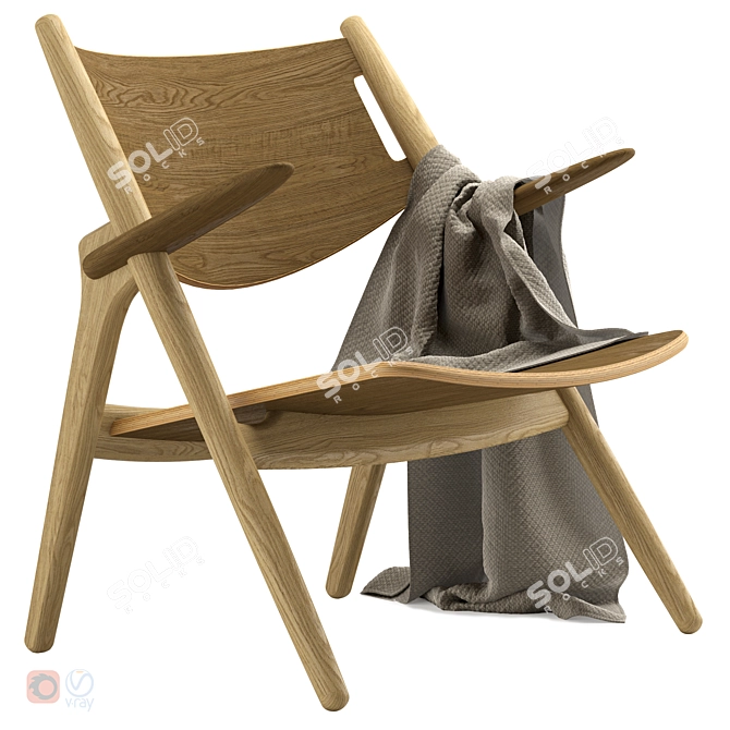 Carhansen CH28T Lounge Chair - Compact and Stylish 3D model image 1