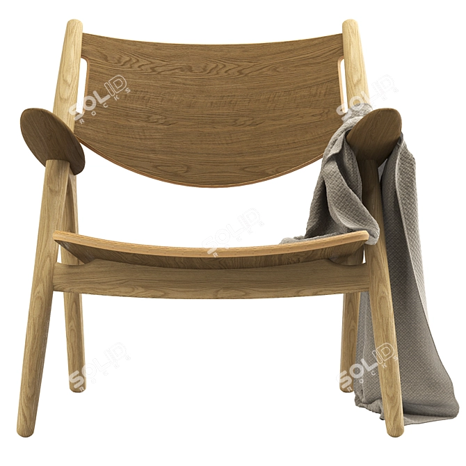 Carhansen CH28T Lounge Chair - Compact and Stylish 3D model image 2
