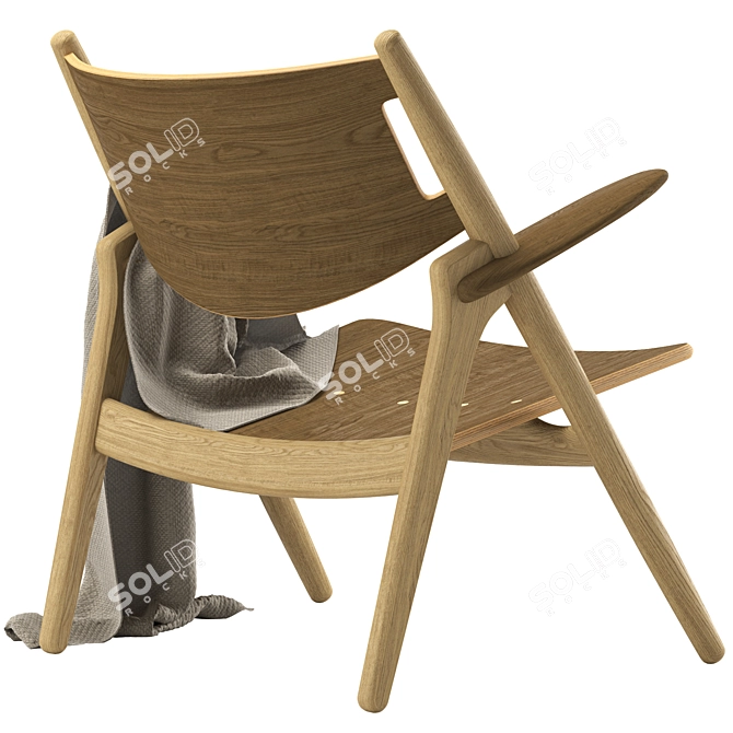 Carhansen CH28T Lounge Chair - Compact and Stylish 3D model image 3