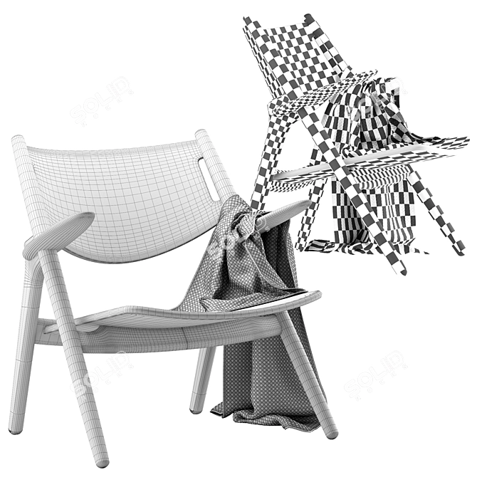 Carhansen CH28T Lounge Chair - Compact and Stylish 3D model image 5